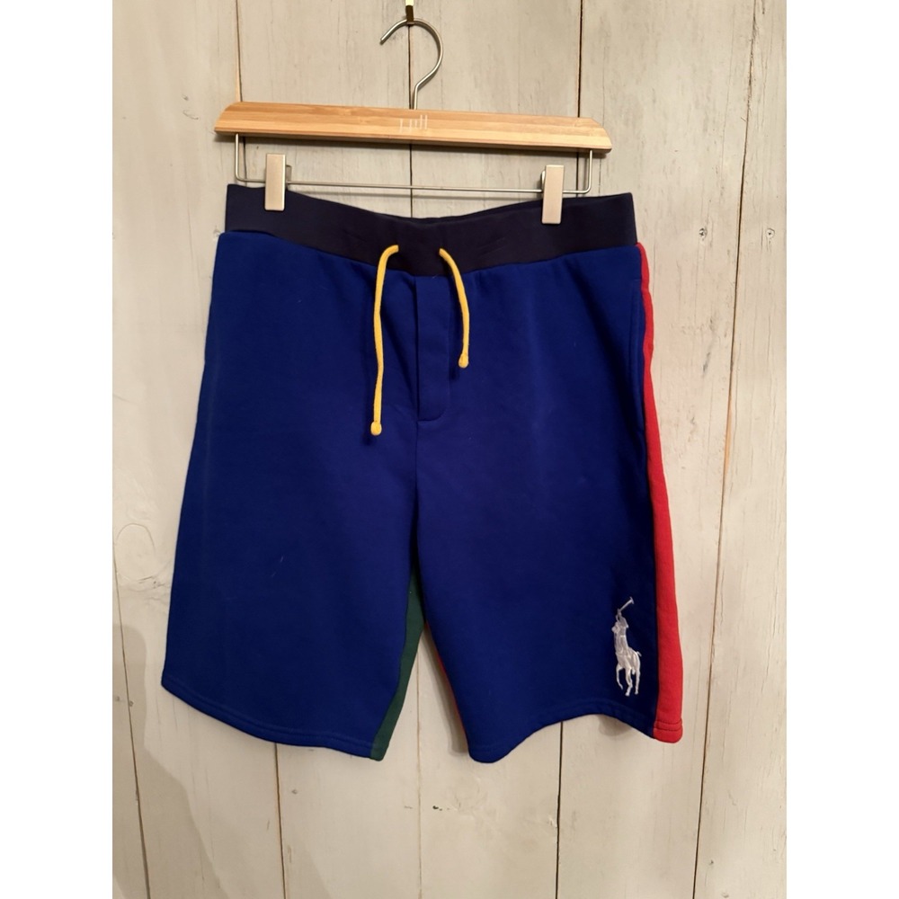 Polo Ralph Lauren Big Boys Big Pony‎ Fleece Color Block Shorts Size XL (18/20)